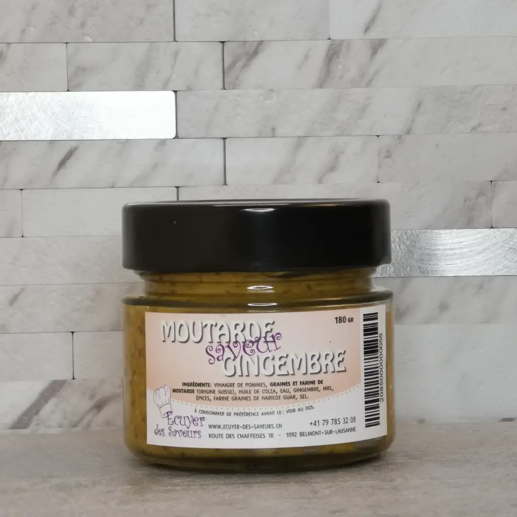 [10602005] Ginger Mustard 180g - Ecuyer des Saveurs